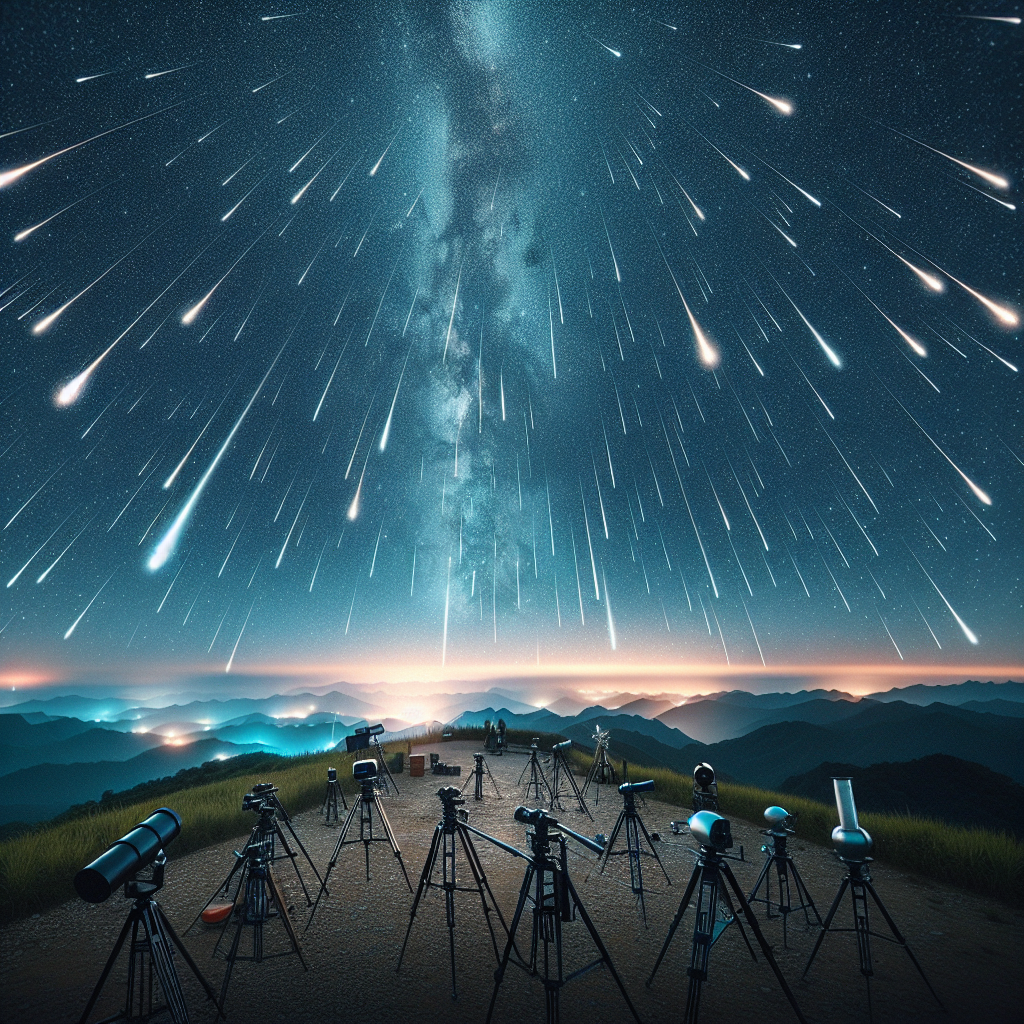 Visual Meteor Observation Stunning Meteor Shower: A Celestial Spectacle