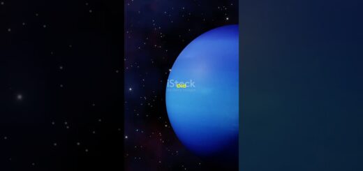 Illustration of a blue planet in space with stars, representing celestial bodies and the universe.